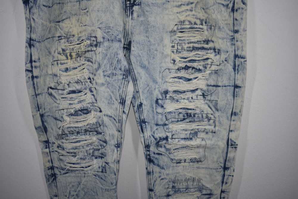 Biker Jeans × Vintage Vintage Kroix Acid Wash Bik… - image 2