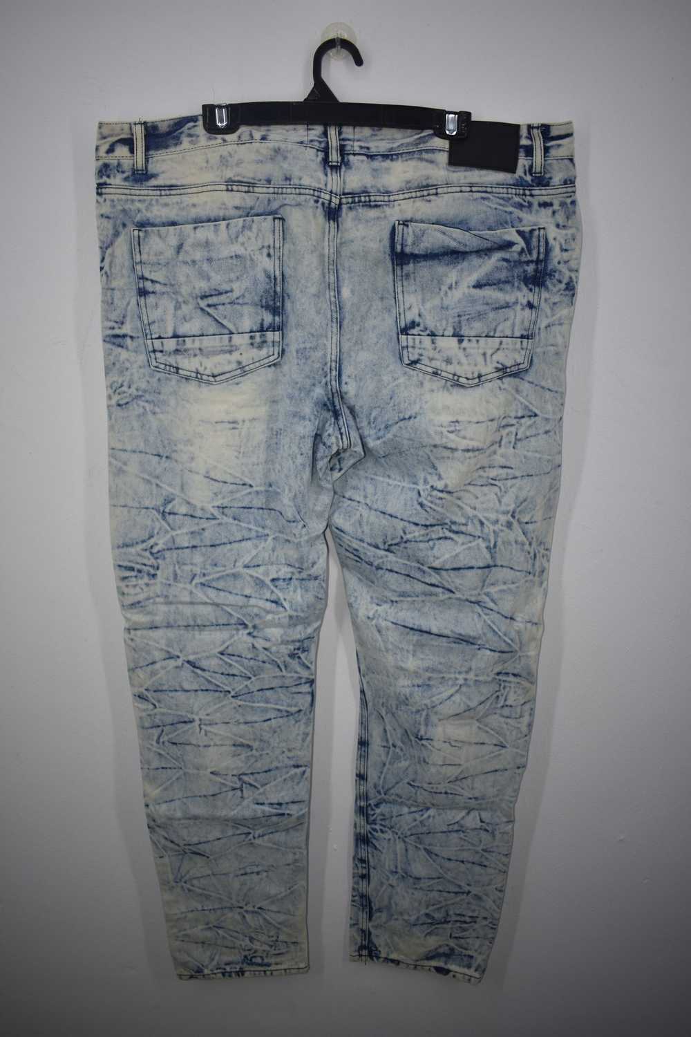 Biker Jeans × Vintage Vintage Kroix Acid Wash Bik… - image 5