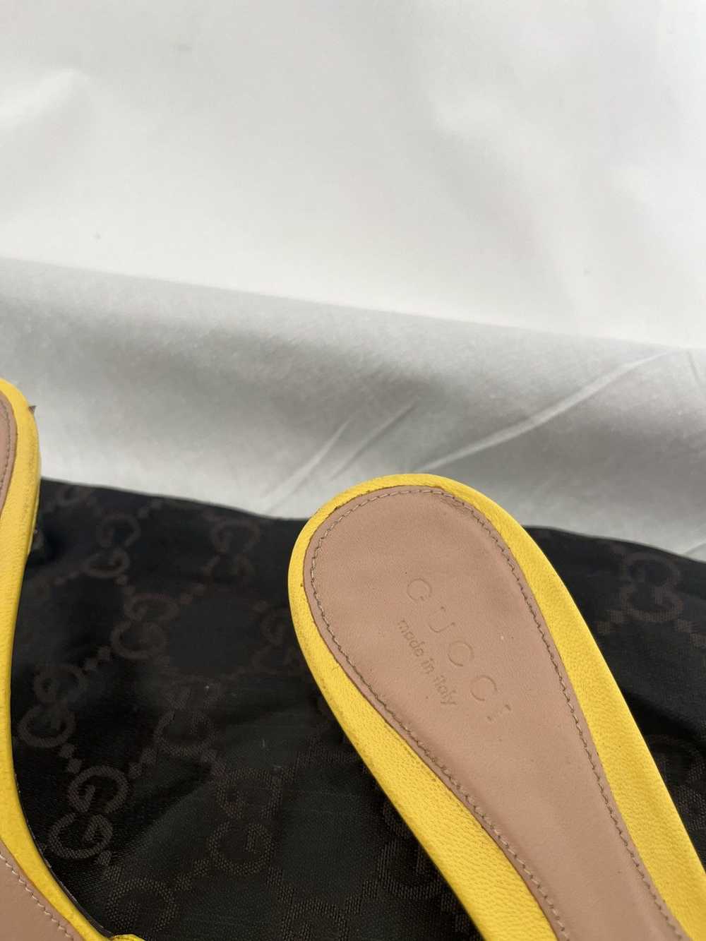 Gucci Vintage Gucci yellow alligator embossed kit… - image 3