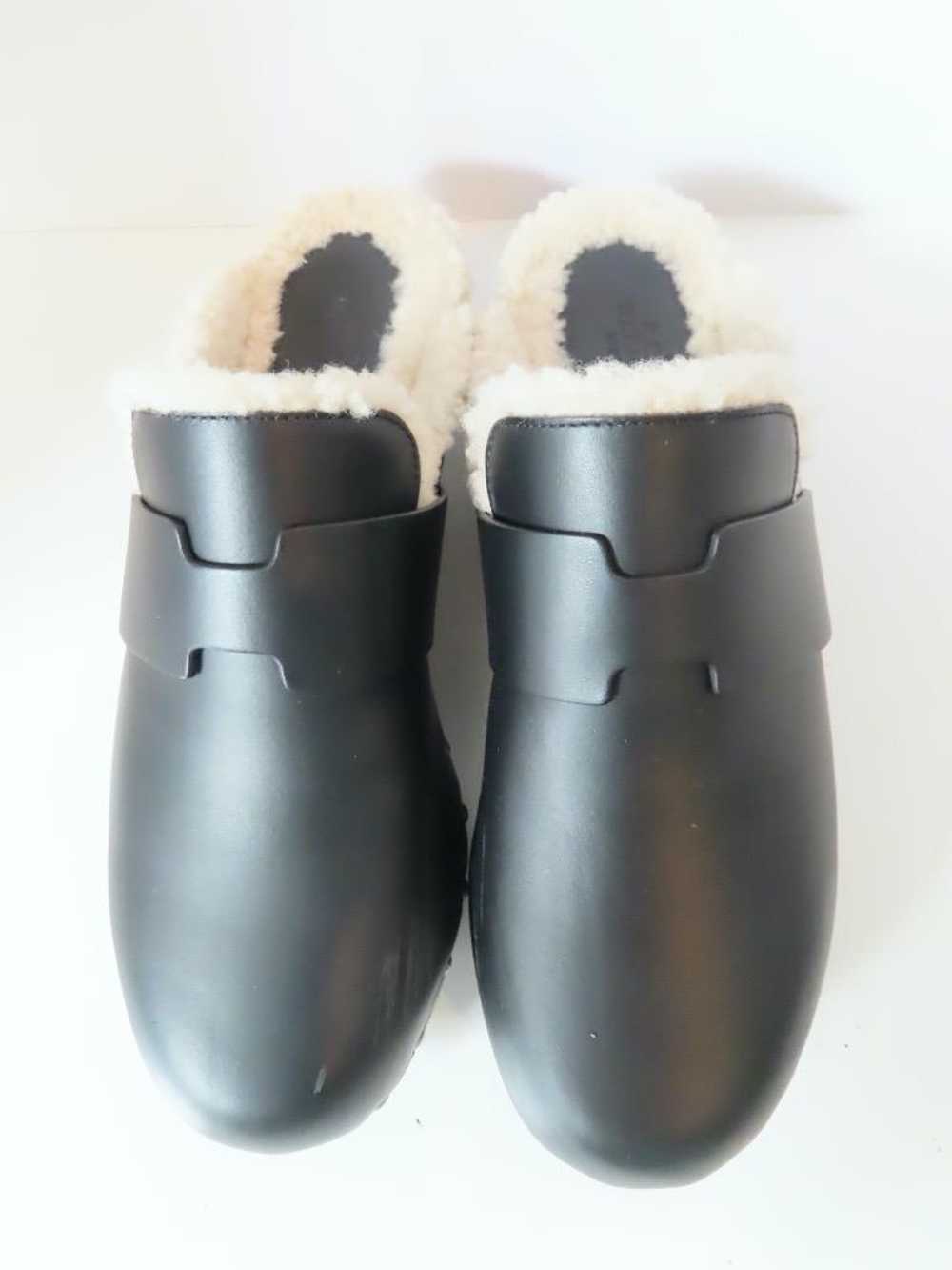 Hermes Black Calfskin Cayla Palladium Shearling L… - image 3