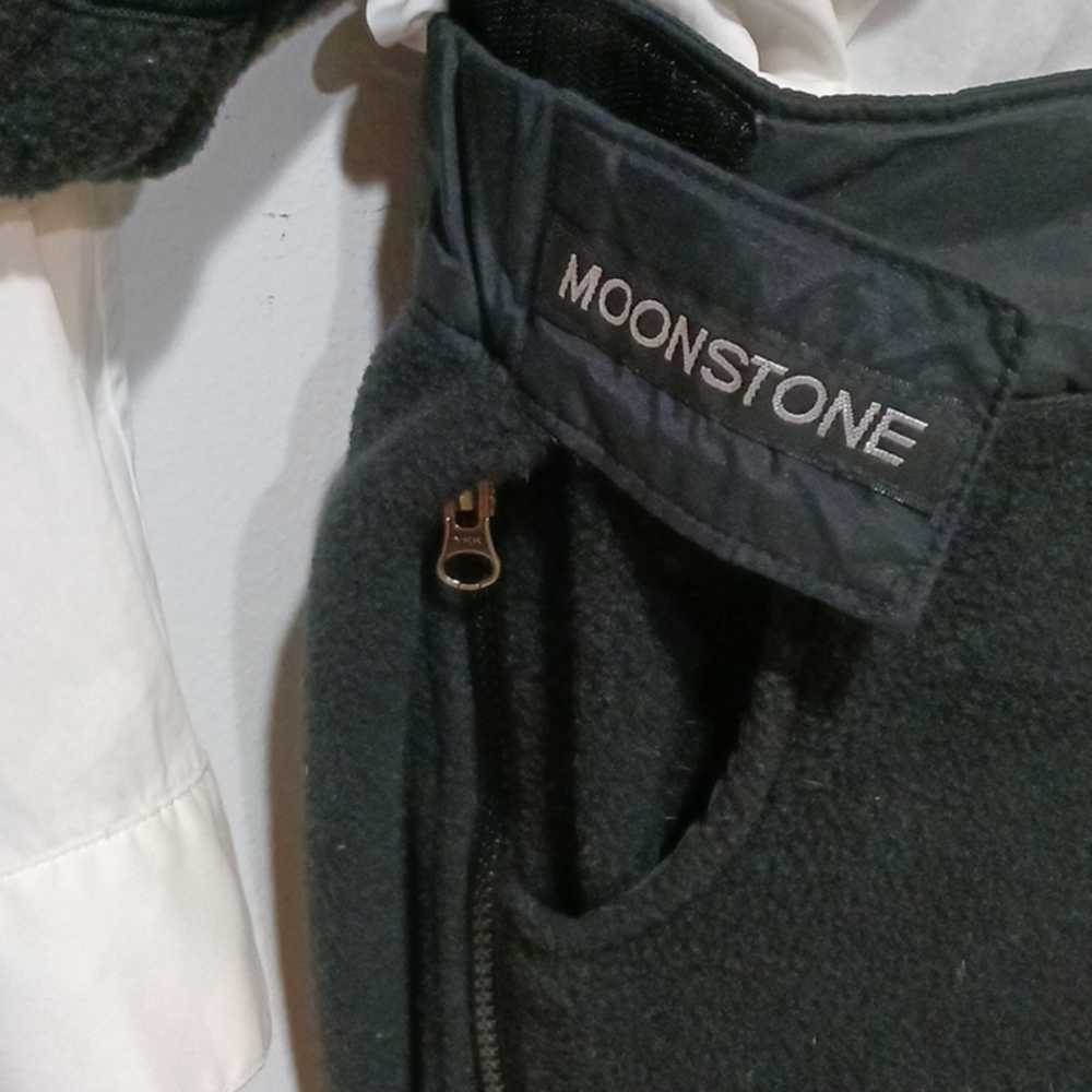 Vintage Moonstone 2 piece Black Fleece Set Vest P… - image 6