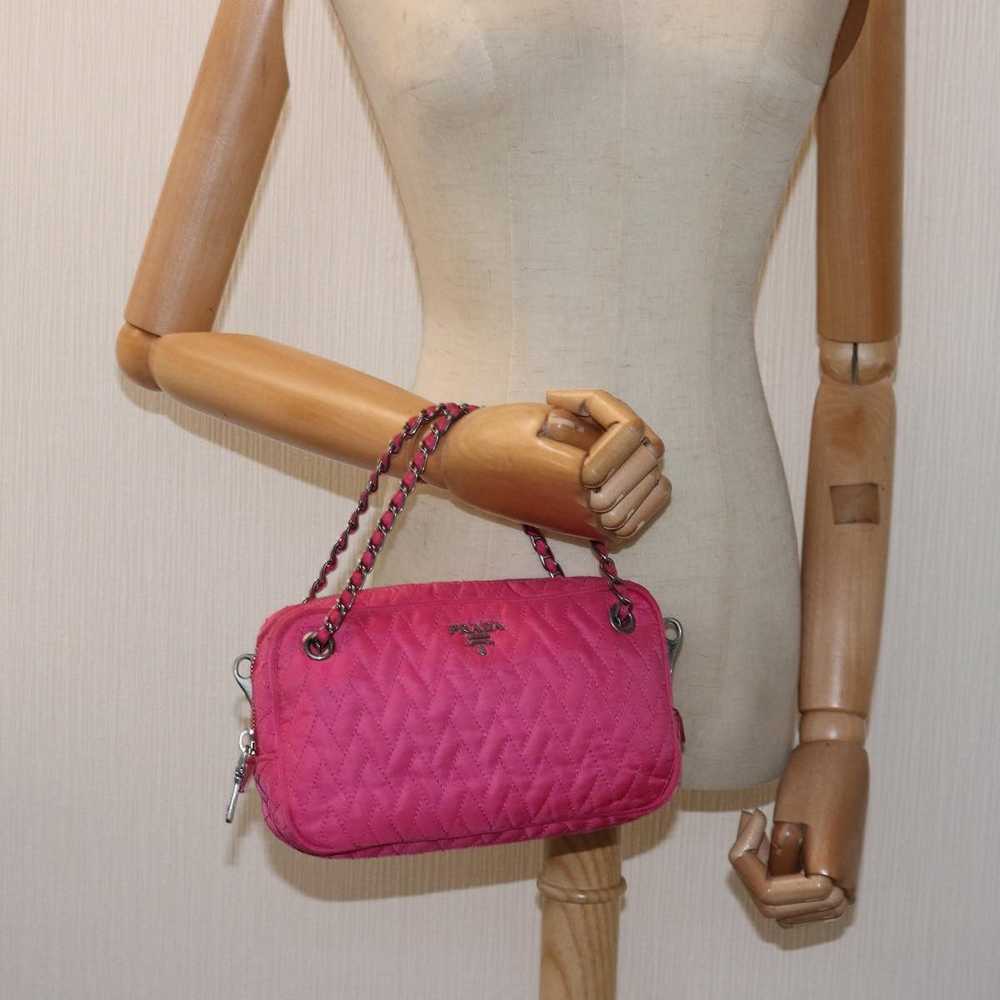 Prada Tessuto Pink Synthetic Handbag (Pre-Owned) - image 7