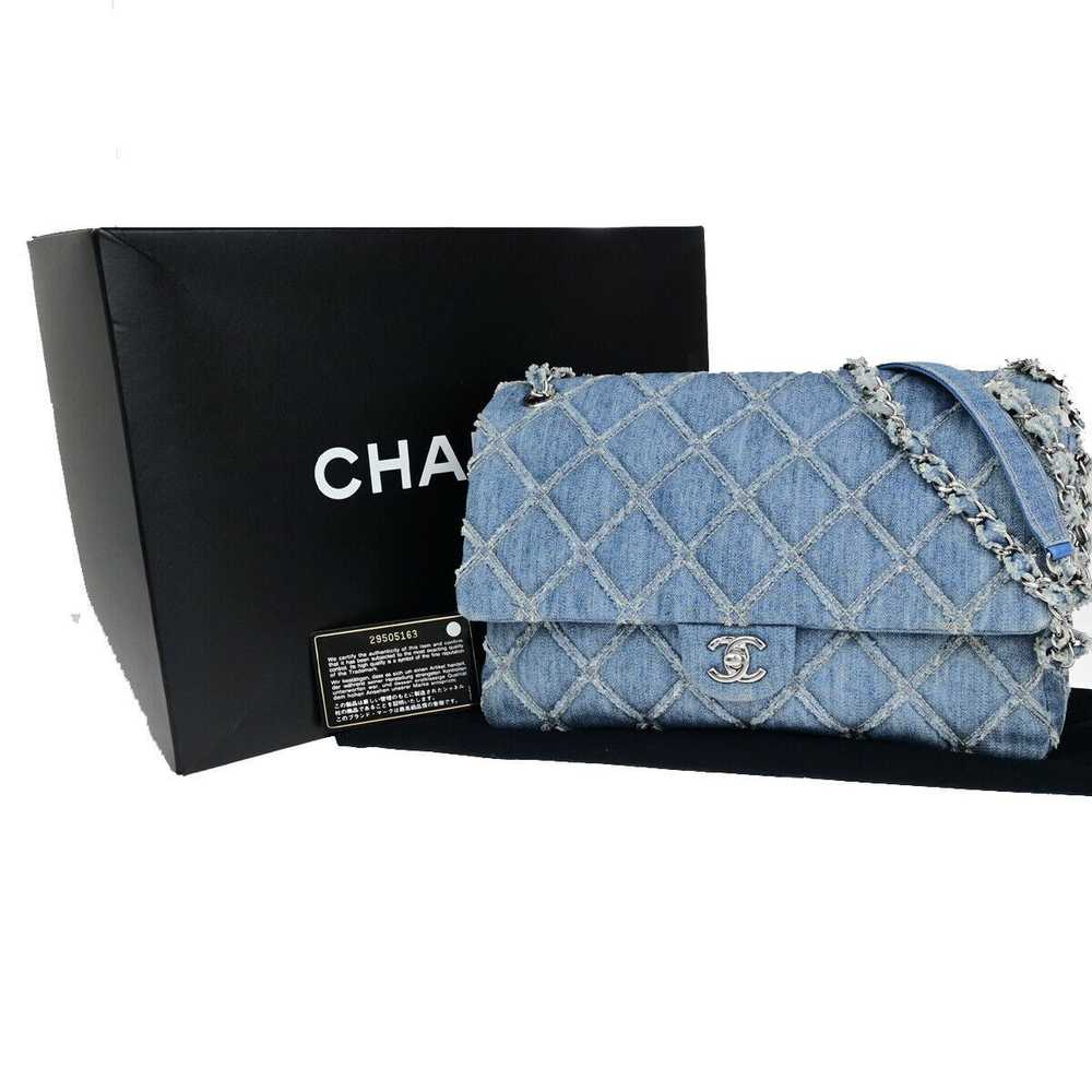 Chanel Timeless Blue Denim - Jeans Shoulder Bag (… - image 1