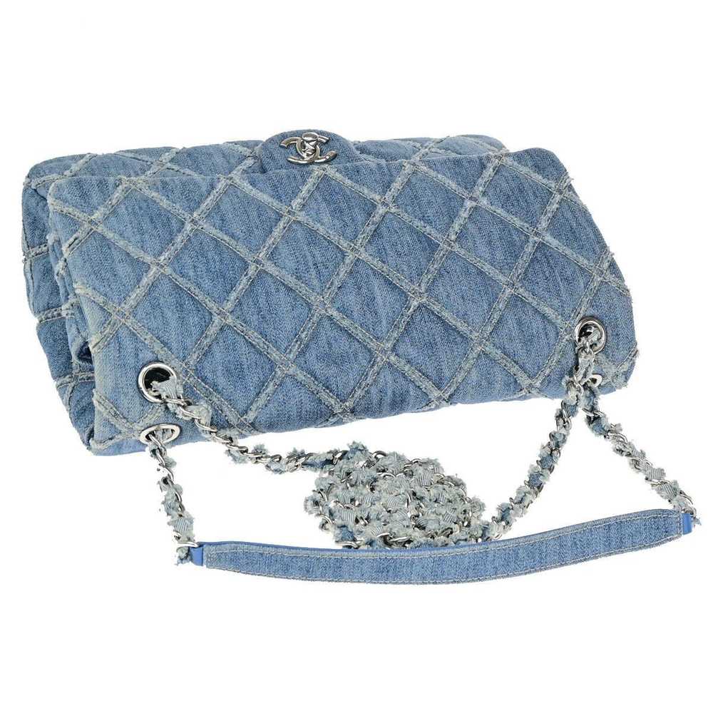 Chanel Timeless Blue Denim - Jeans Shoulder Bag (… - image 4