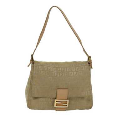 Fendi Mamma Baguette Beige Canvas Shoulder Bag (P… - image 1