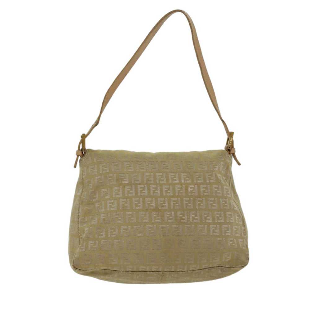 Fendi Mamma Baguette Beige Canvas Shoulder Bag (P… - image 2