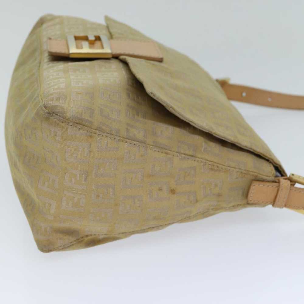 Fendi Mamma Baguette Beige Canvas Shoulder Bag (P… - image 4