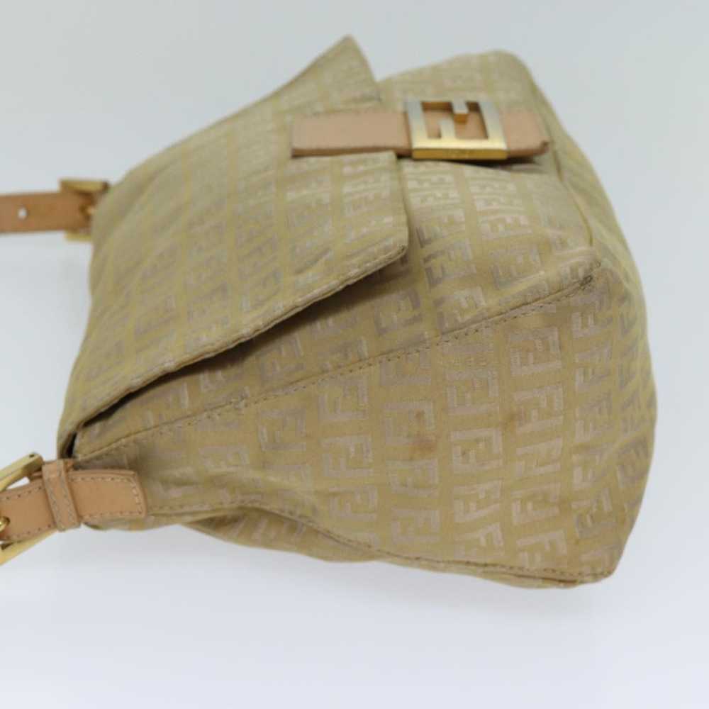 Fendi Mamma Baguette Beige Canvas Shoulder Bag (P… - image 8