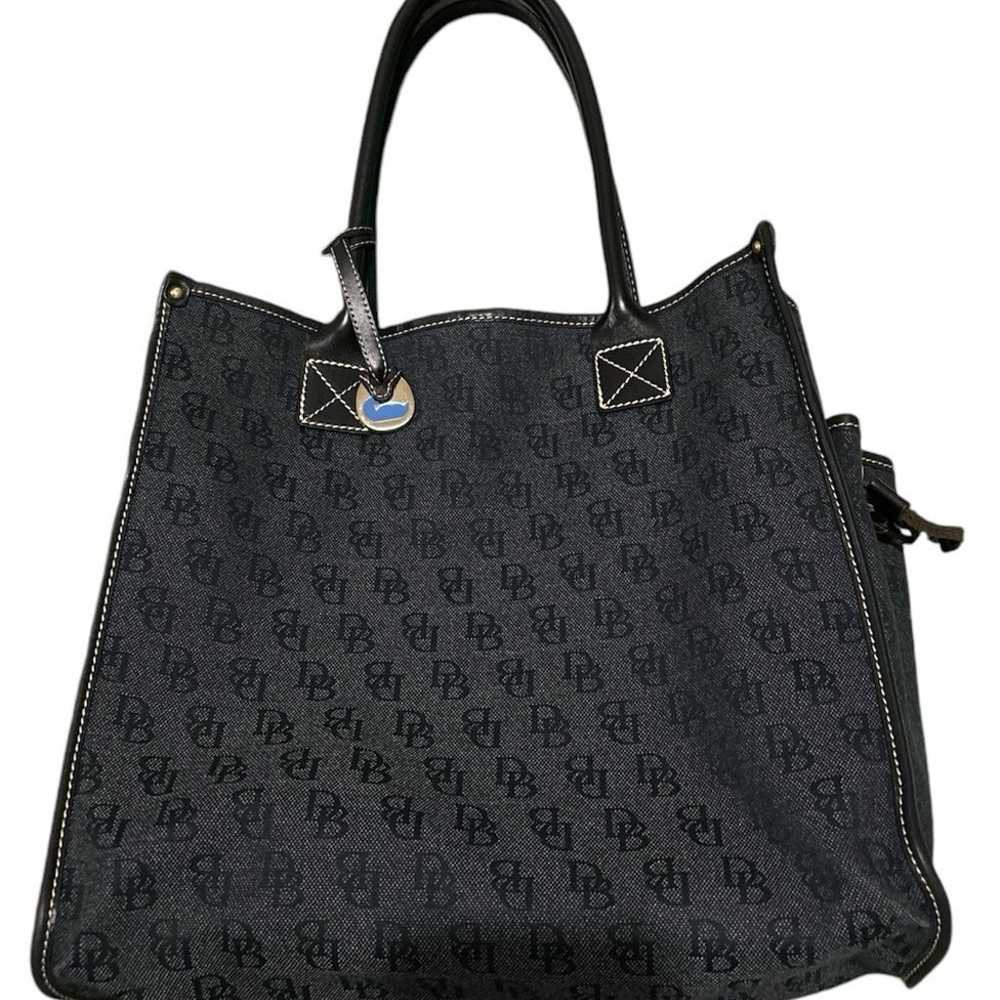 Dooney & Bourke dark denim made in USA tote bag E… - image 12