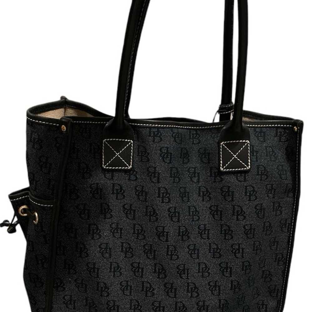 Dooney & Bourke dark denim made in USA tote bag E… - image 3