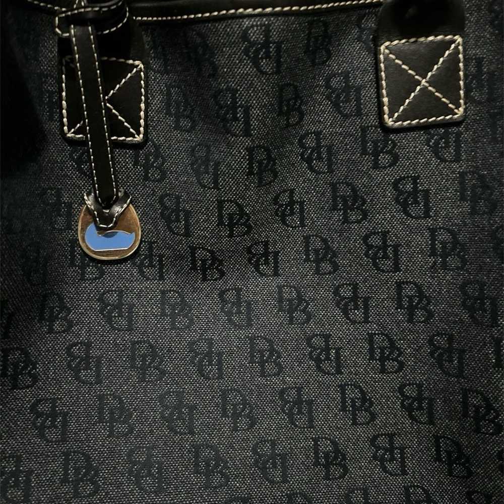 Dooney & Bourke dark denim made in USA tote bag E… - image 8