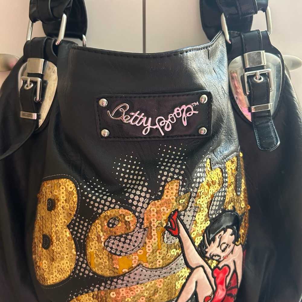 VTG Y2K BETTY BOOP SEQUIN LARGE SHOULDER BAG - image 12