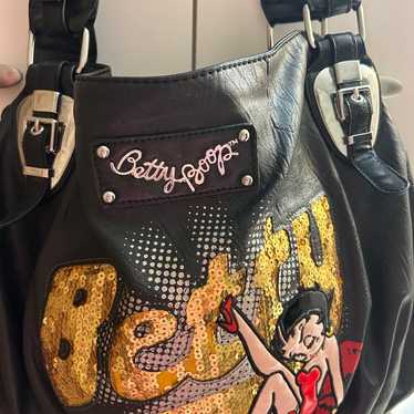 VTG Y2K BETTY BOOP SEQUIN LARGE SHOULDER BAG - image 1