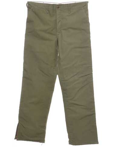 Olive Green Classic Khakis - W34 L30 - image 1