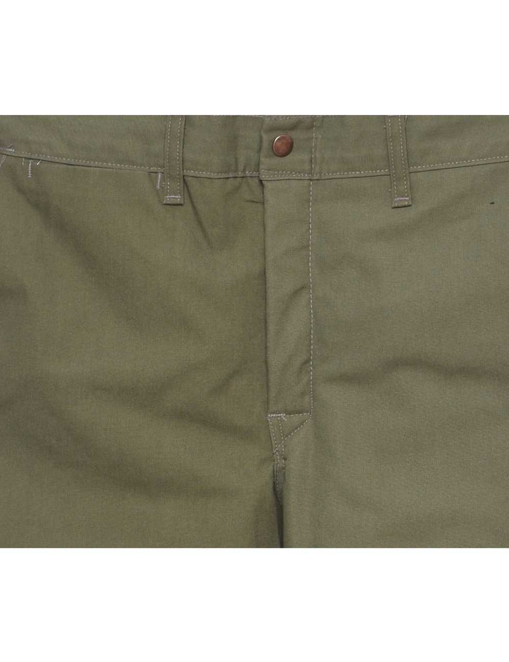 Olive Green Classic Khakis - W34 L30 - image 3