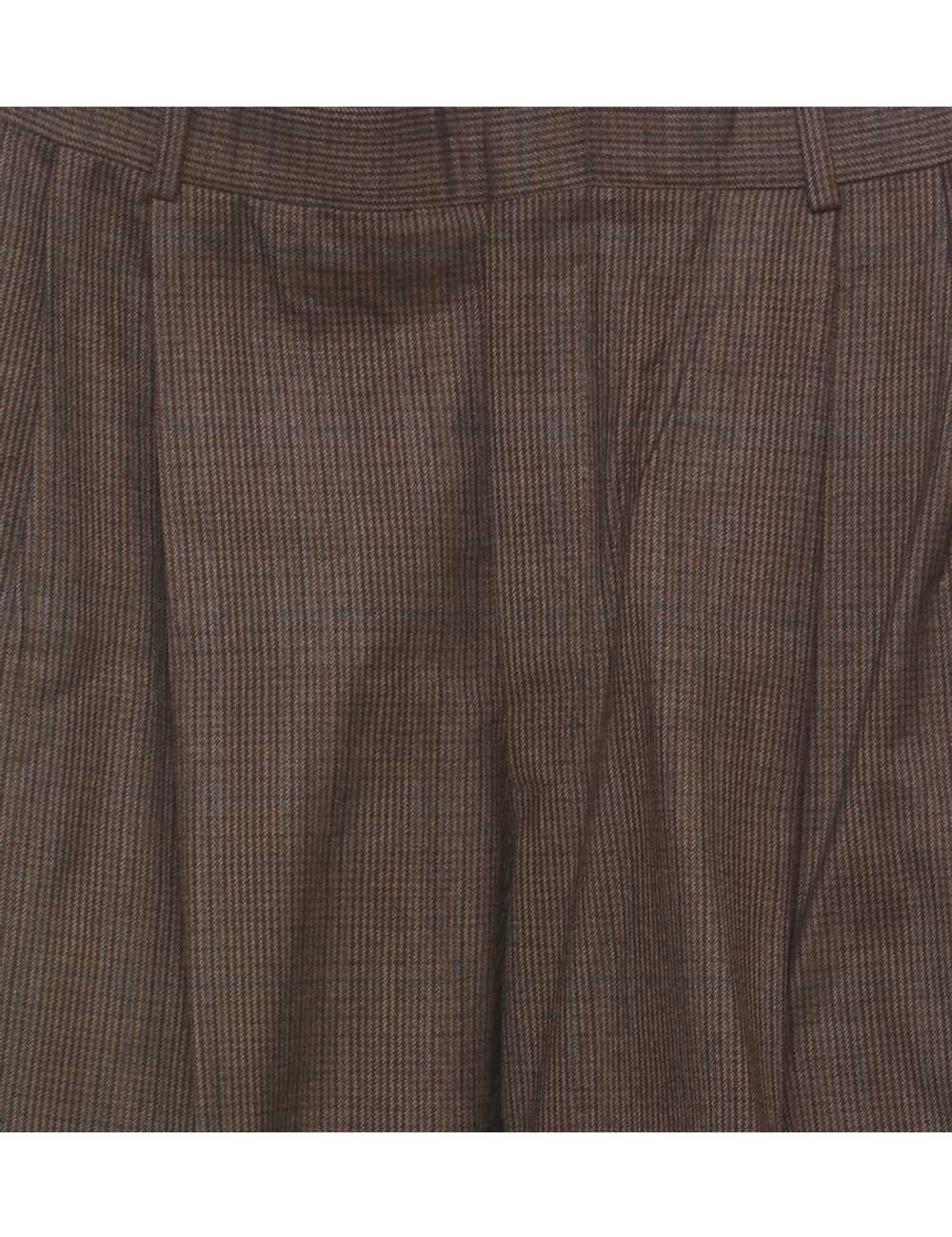 Checked Pattern Brown Classic Trousers - W33 L28 - image 3