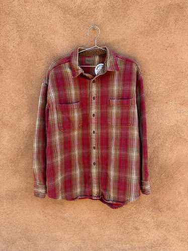 90's Warm Tone Plaid St. John's Bay Flannel