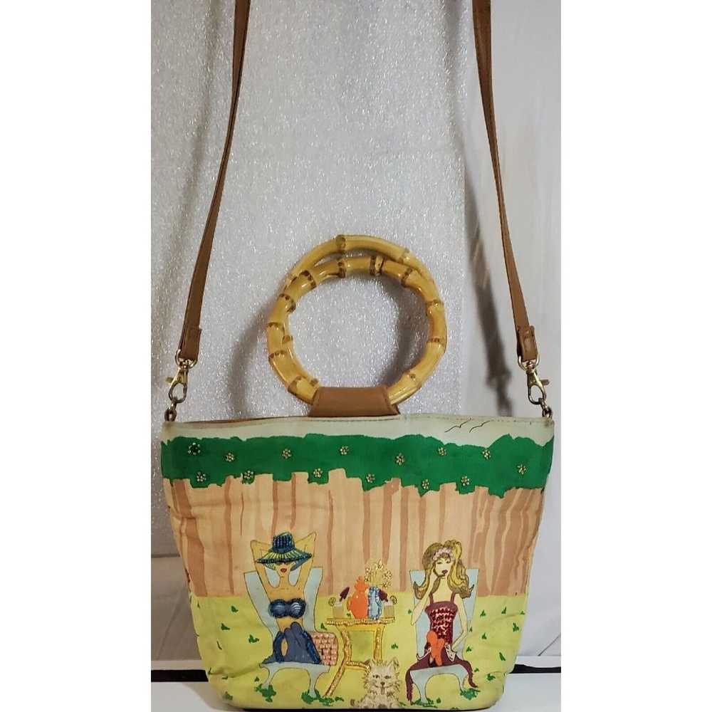 Bueno Beaded medium convertible Handbag vintage 9… - image 10