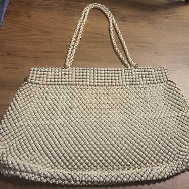 Vintage Whiting & Davis Alumesh Purse Ivory Mesh … - image 1