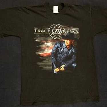 ミュージシャン Tracy Lawrence t-shirt Vintage 90s VINTAGE 90's Tracy Lawrence Concert T-shirt Autographed