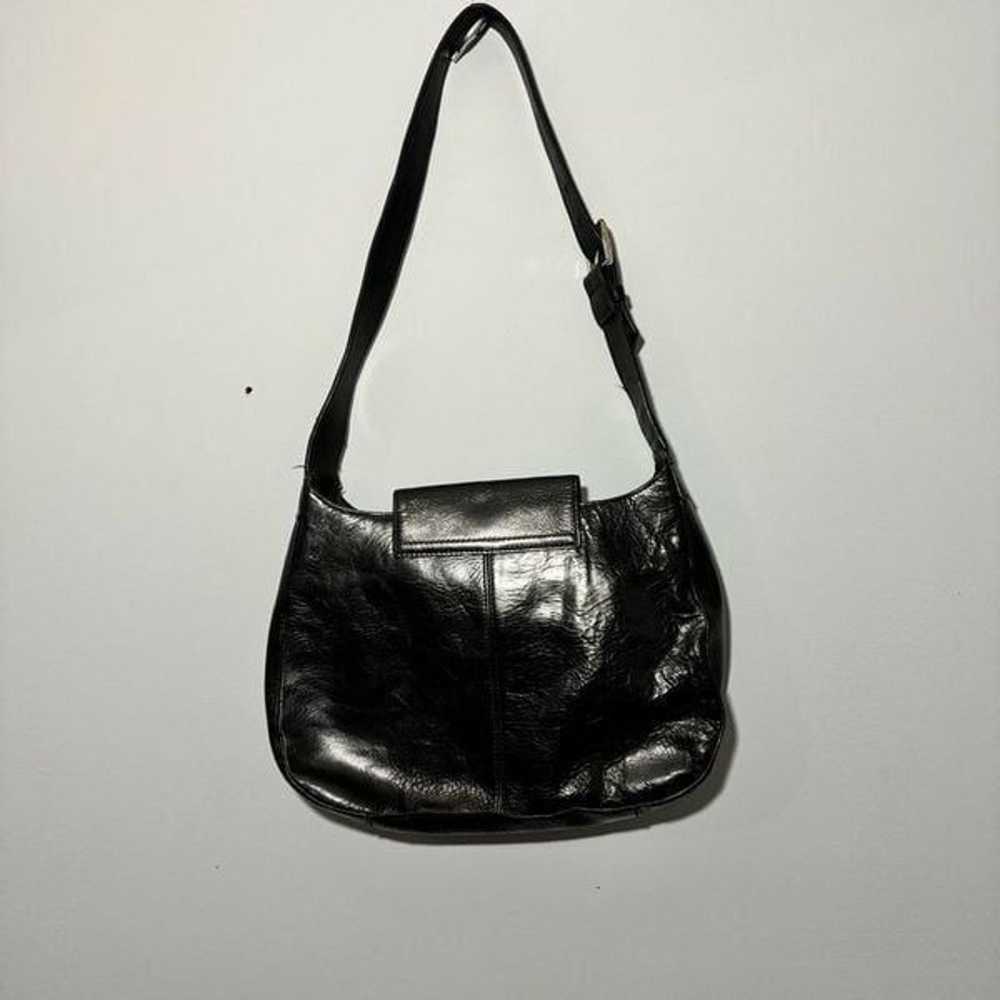 Vintage Fossil Black Leather Hobo Adjustable Shou… - image 5