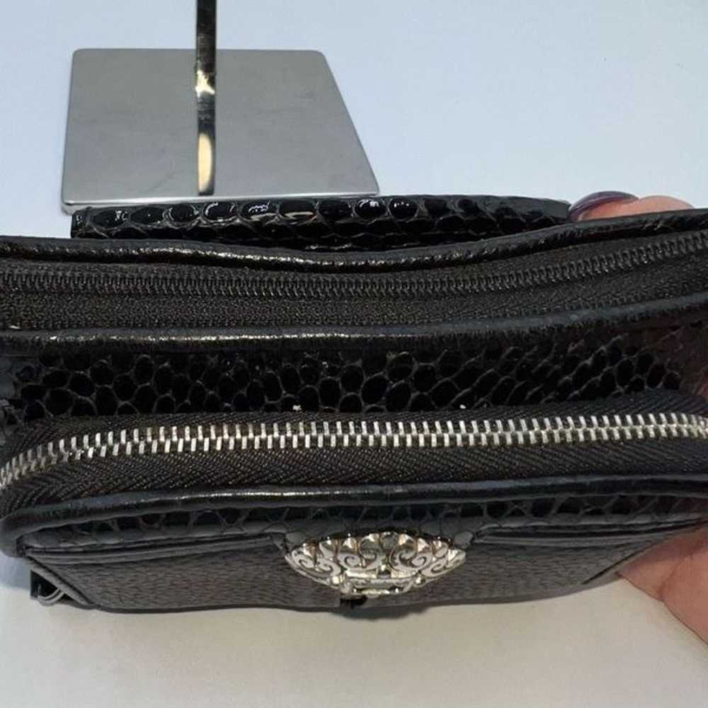 Brighton Vintage Small Crossbody Croc Embossed Wa… - image 4