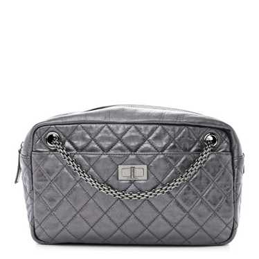 CHANEL Metallic Aged Calfskin Quilted Medium Reis… - image 1