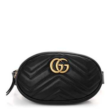 GUCCI Calfskin Matelasse GG Marmont Belt Bag 85 3… - image 1