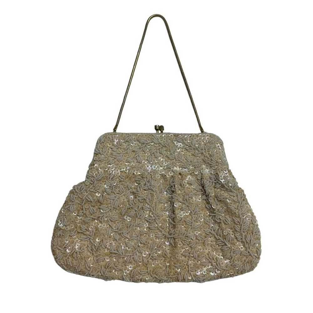 Vintage La Regale Beaded Purse Mini Bag Sequin Cr… - image 2