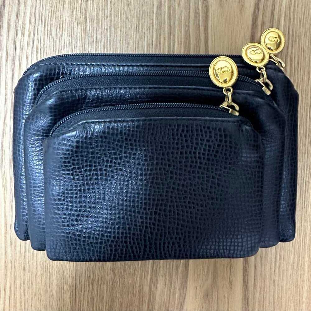 DIOR Cosmetic Pouch Black Dior Pouch Vintage Vint… - image 2