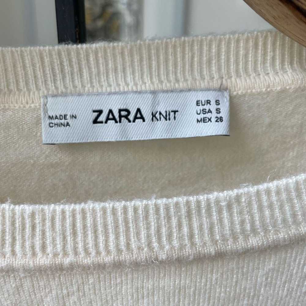 Zara Zara Vanilla Side Ruffle Knit Crop Top Sweat… - image 7