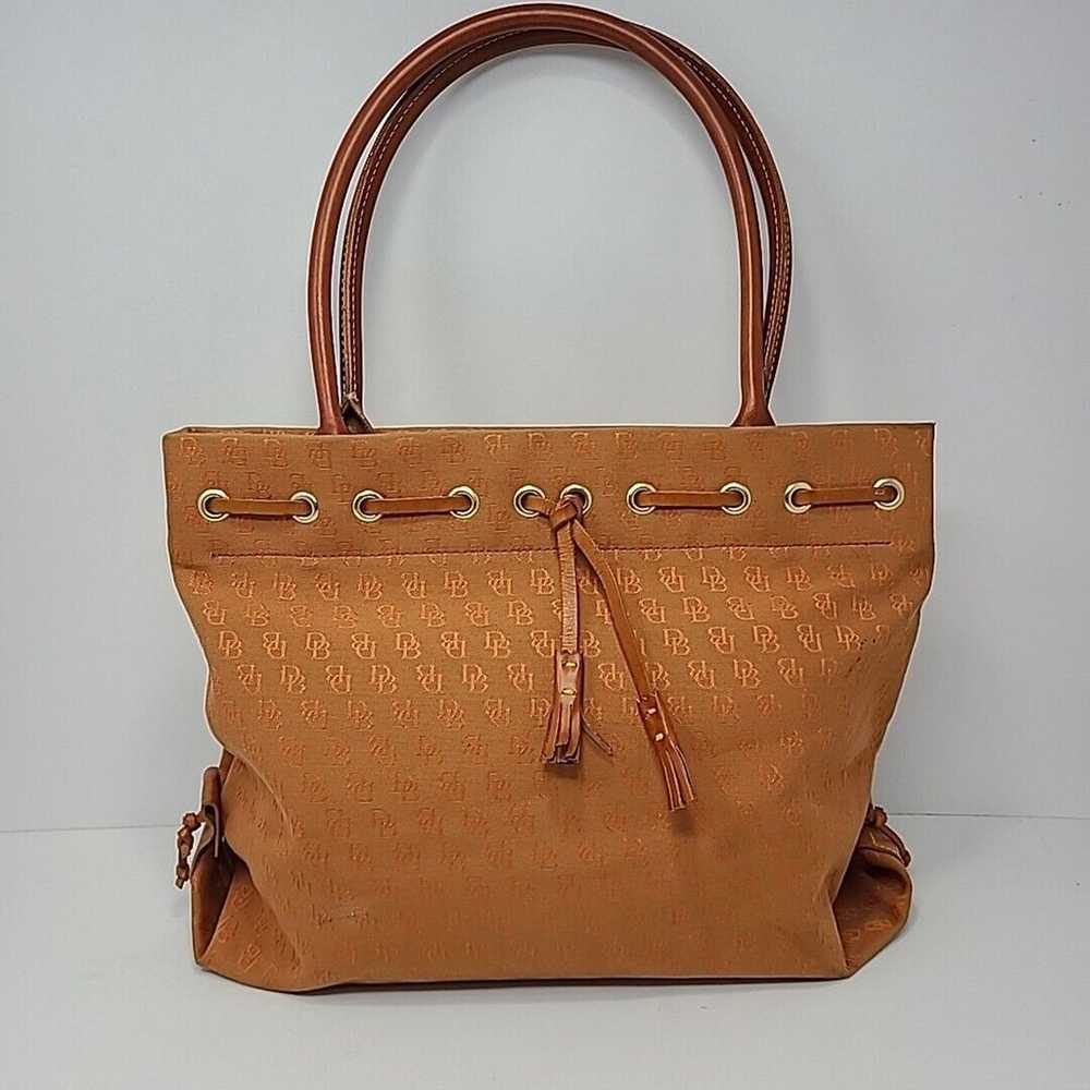 Vintage Dooney & Bourke Tote Women’s Logo Canvas … - image 1