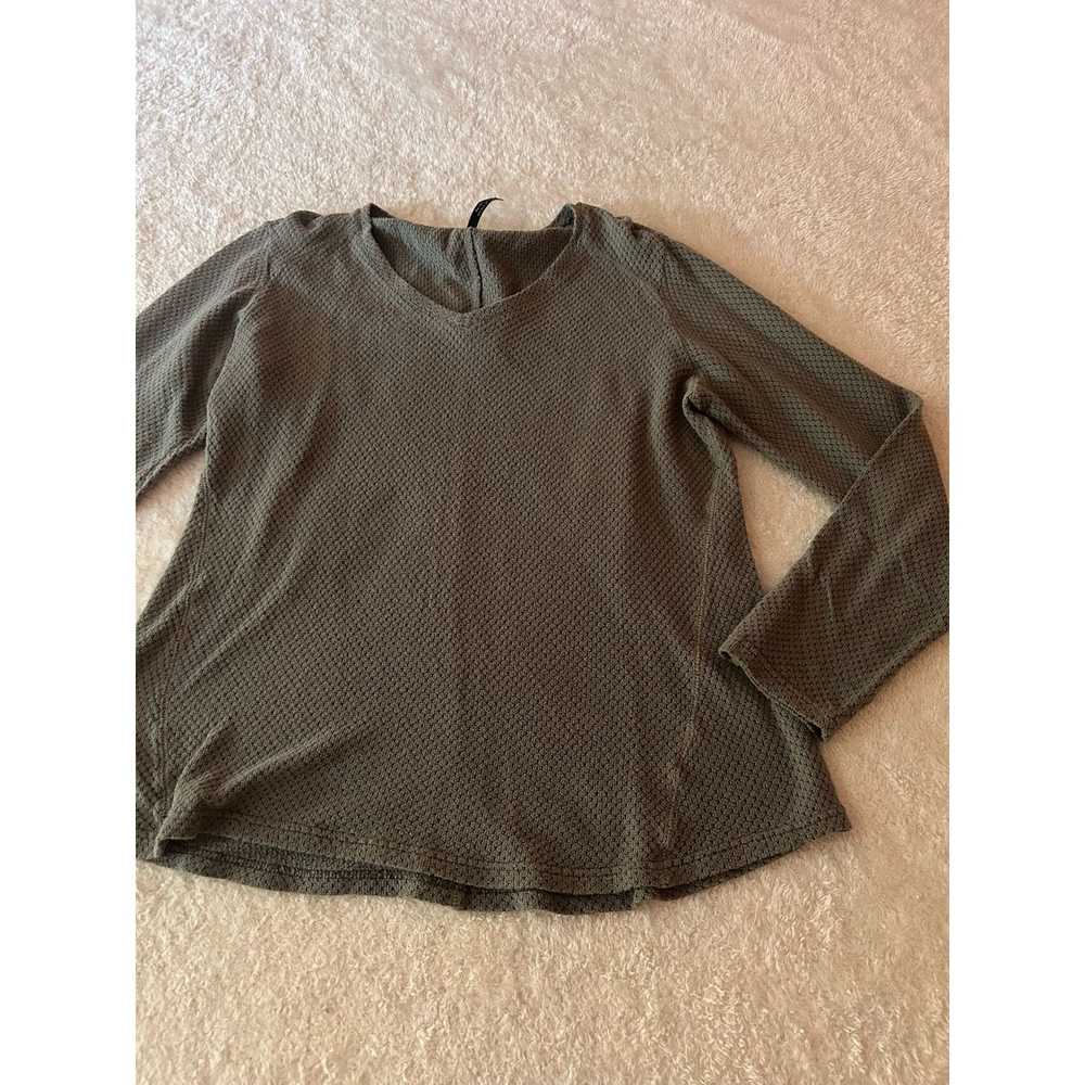 Kuhl Kuhl Dark Green Waffle Knit Long Sleeve Size… - image 3