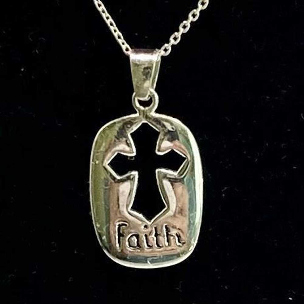 Sterling Silver ANF Sterling 925 Silver Cross “Fa… - image 1