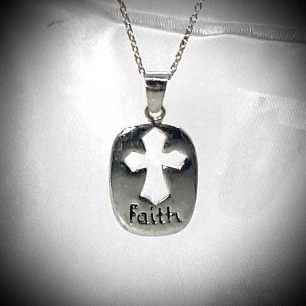 Sterling Silver ANF Sterling 925 Silver Cross “Fa… - image 2