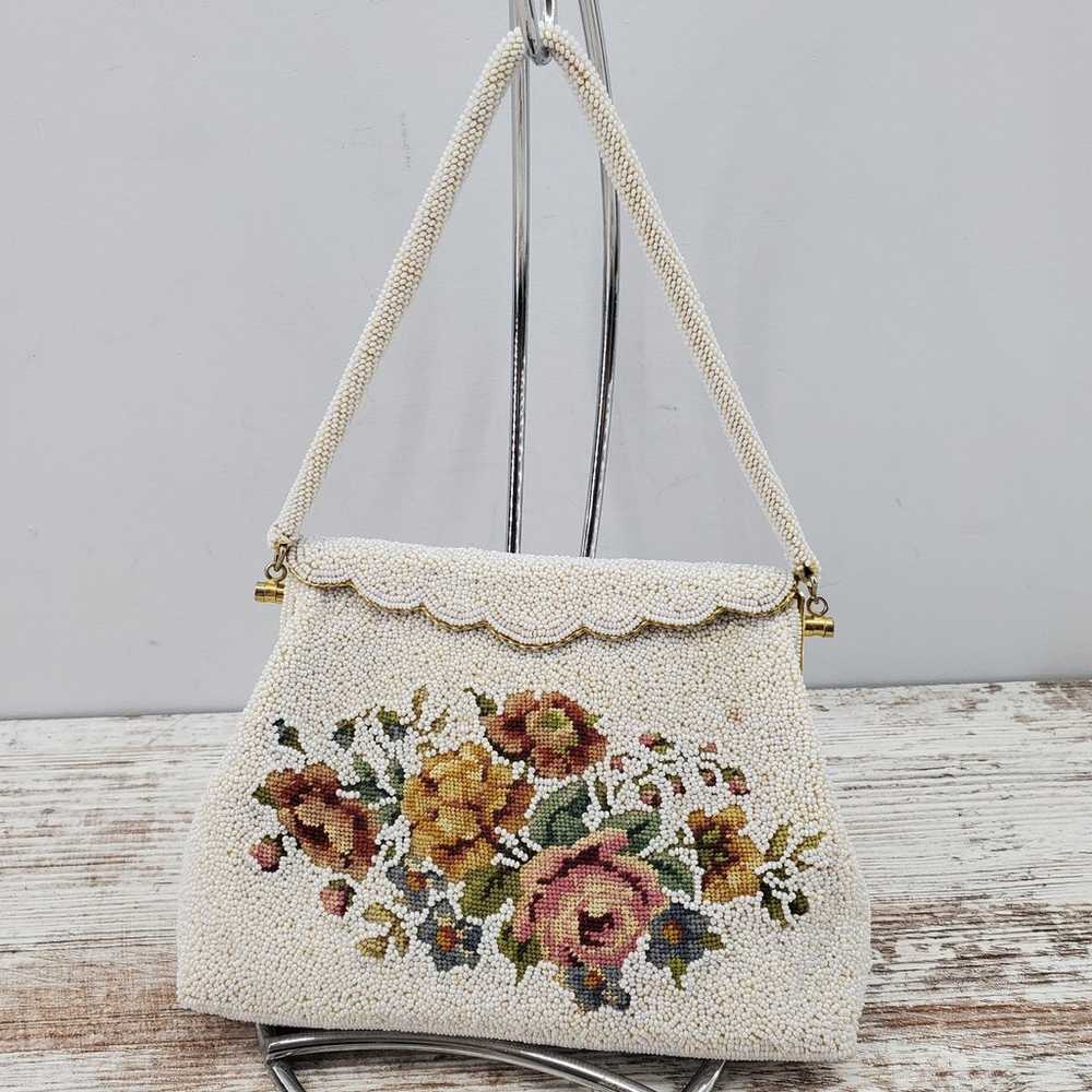 Vintage Beaded and Needlepoint Bag - image 1