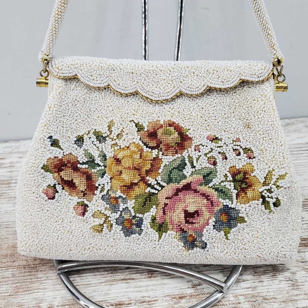 Vintage Beaded and Needlepoint Bag - image 2