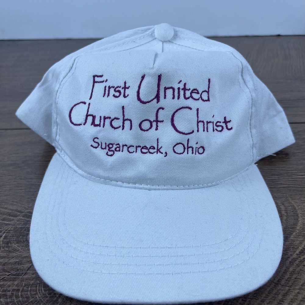 Other First United Church Hat Snapback Hat White … - image 2