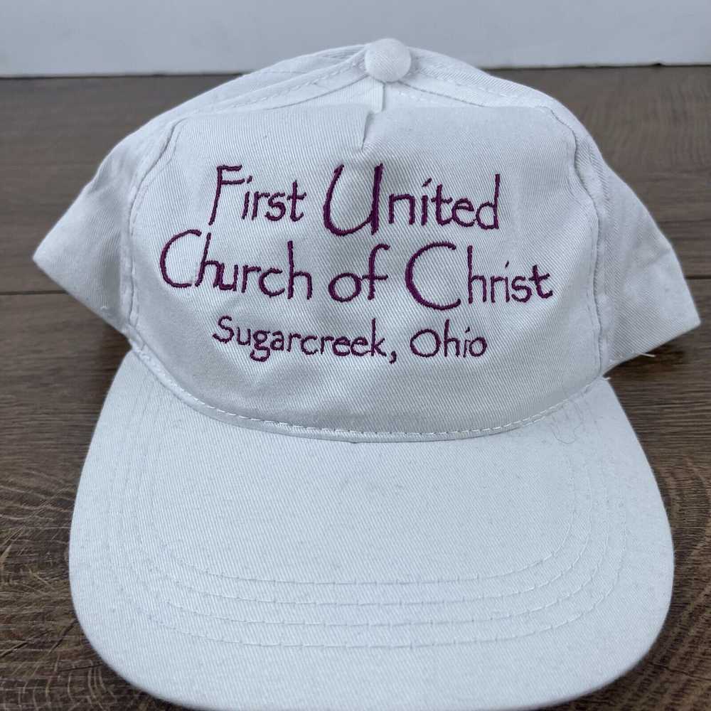 Other First United Church Hat Snapback Hat White … - image 5