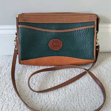 Vintage Purse DOONEY & BOURKE Green Brown USA Leat