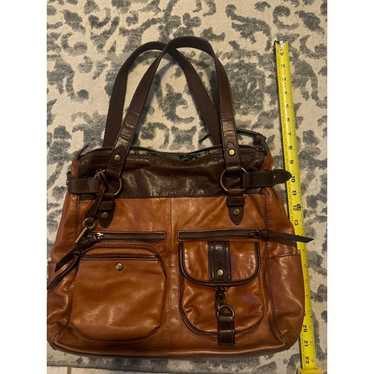 Fossil Y2K Heritage brown leather vintage multisac