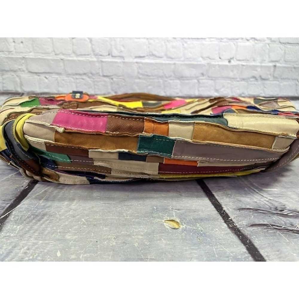 Large Patchwork Multicolor Hobo Tote Slouch Bag Y… - image 3