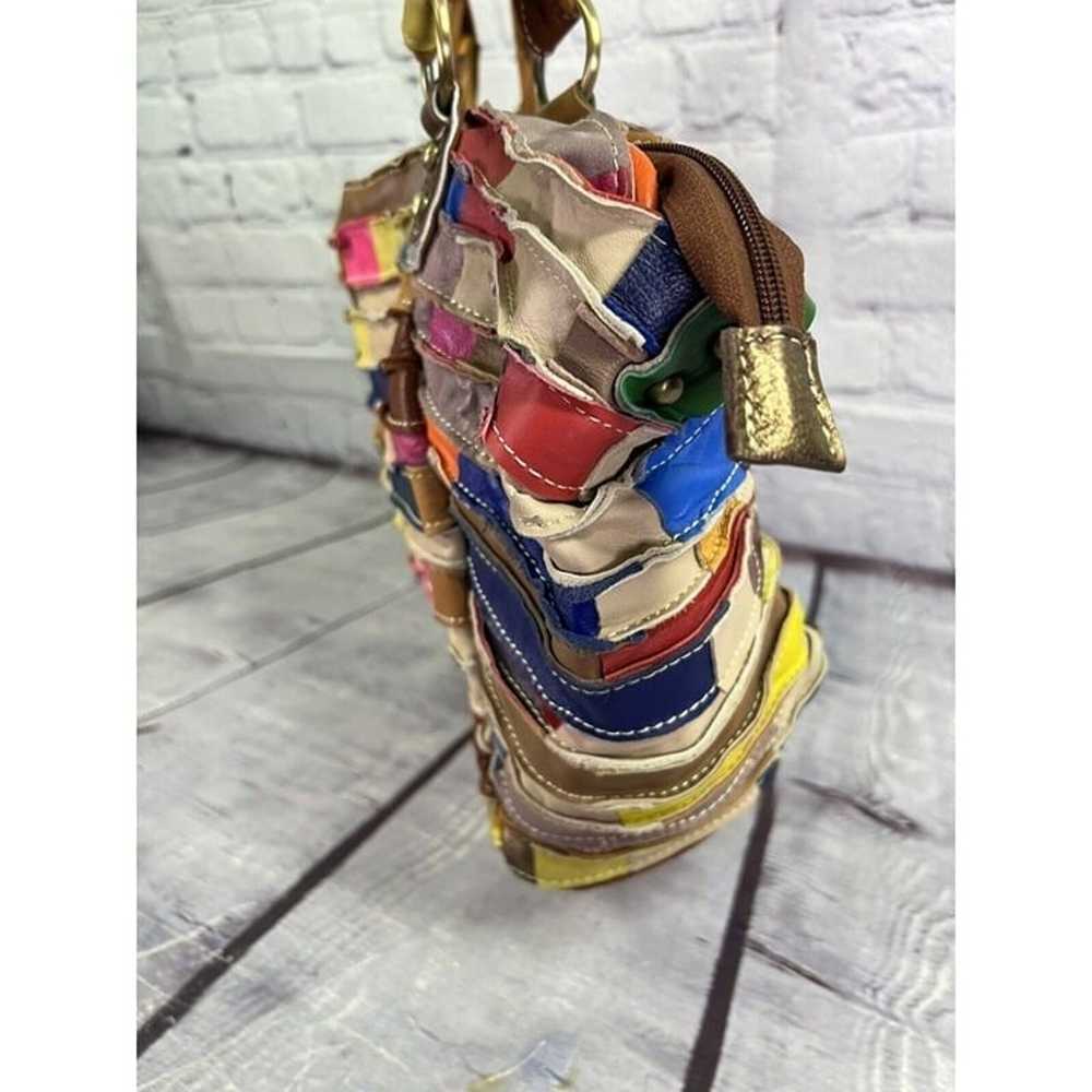 Large Patchwork Multicolor Hobo Tote Slouch Bag Y… - image 8