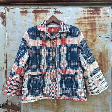 Handmade Antique Coverlet Chore Jacket (S) | Used… - image 1