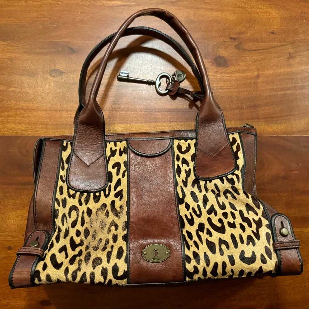 FOSSIL Vintage Reissue Weekender Cheetah Animal P… - image 6