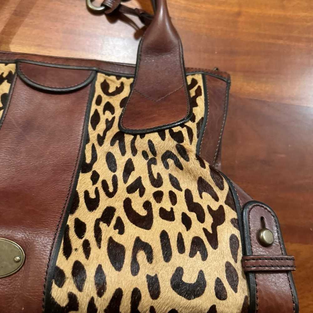 FOSSIL Vintage Reissue Weekender Cheetah Animal P… - image 8