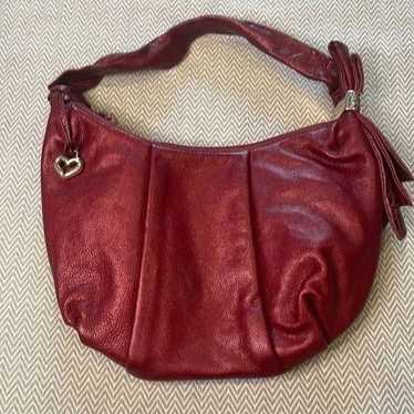 Brighton Ruby Red Vintage Sangria Hobo Shoulder B… - image 1