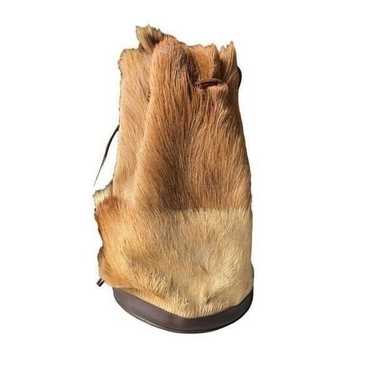 Vintage Dear Skin Backpack Bucket Bag - image 1