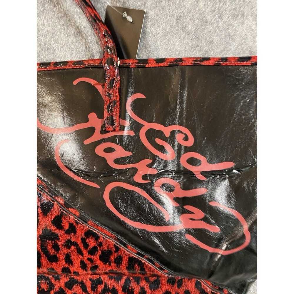 Ed Hardy Purse Womens Large Red Black Tote Love K… - image 6