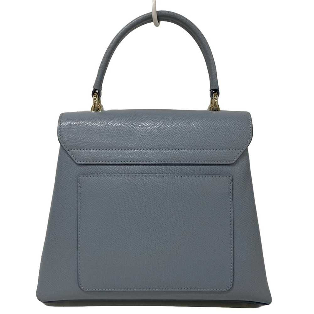 Auth FURLA - Light Blue Leather Handbag - image 3